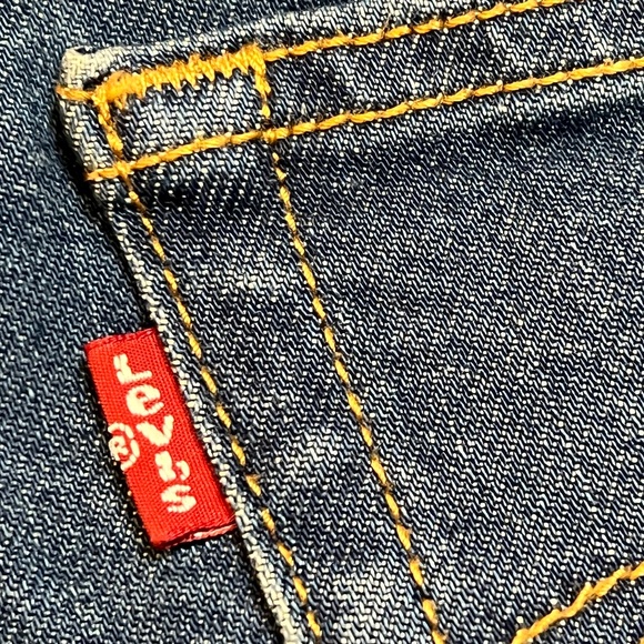 Levi's Wedgie Straight Leg Button Fly Blue Denim Jeans Women’s Size 29 - Picture 10 of 13
